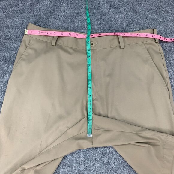 Nike Golf Shorts Mens 35 Tan Flat Front Tech Moisture Wick Performance Chino - Picture 6 of 13